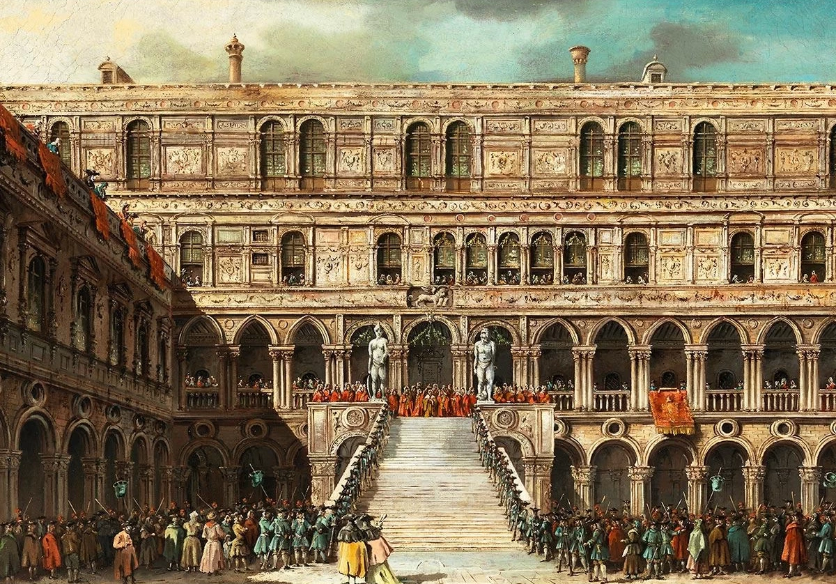 Incoronazione del Doge sulla Scala dei Giganti a Palazzo Ducale